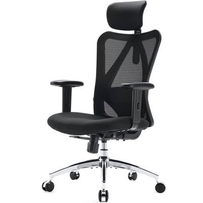 Sihoo M18 Office Desk Chair, Ergonomic Computer Office Chair with Adjustable Headrest and Lumbar Support, High Back Executive Swivel Chair Black by Mahmayi